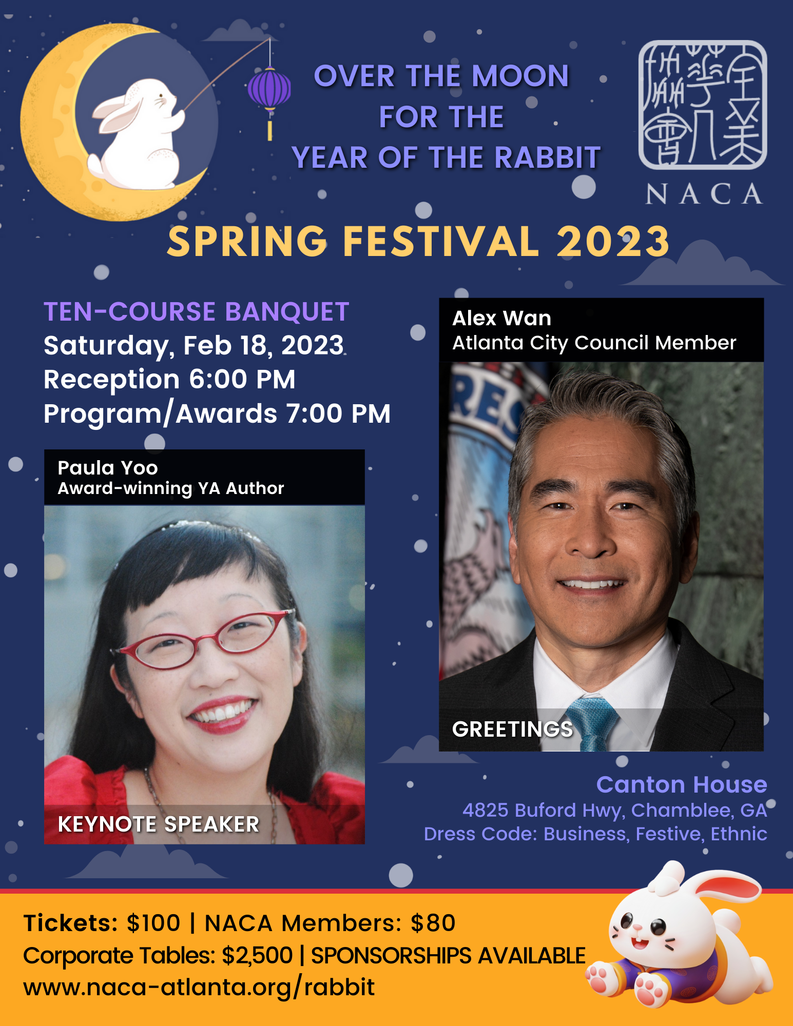 NACA 2023 Spring Festival Flyer With Speakers